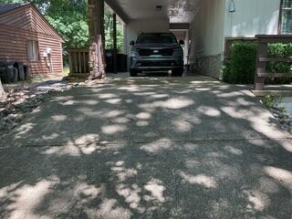 Soil erosion making this driveway sink.