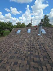 Finished Roof with installed Skylights.