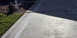 The homeowner's concrete driveway had developed a significant trip hazard after underlying tree roots caused the slabs to heave and become uneven.