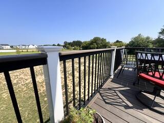 Coastal Bluff Trex Decking with Black Railings