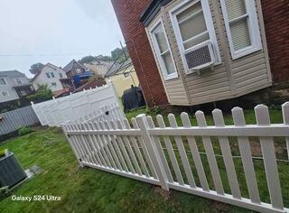 4' High Olympic Straight Picket Fence White Vinyl Fence.