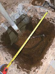 The pit we dug to install SmartJack