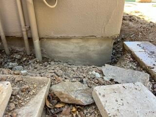 Concrete Stem Wall Repair completed
