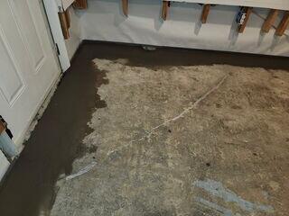 WaterGuard was installed around the perimeter of the basement to collect water seeping in through the walls to direct it to the sump pump.