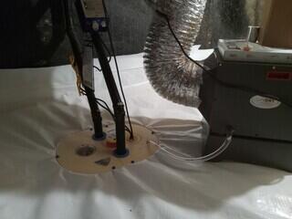 Sanidry drain to sump