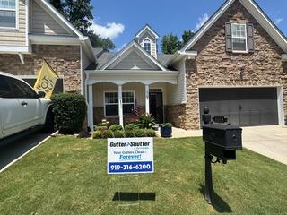 Seamless six-inch gutters with Rain Drop in Raleigh, NC