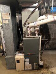 Old gas furnace and air conditioner evaporator coil