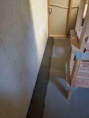 WaterGuard was installed around the perimeter of the basement to collect the water seeping through the walls and direct it to the sump pump.