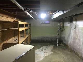 Basement Before Waterproofing Installation