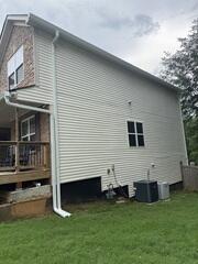Installed a dual gutter downspout