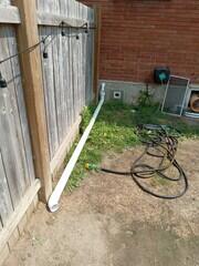 Discharge line with Iceguard.