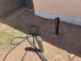 Finished repair - cured concrete - stem wall foundation
