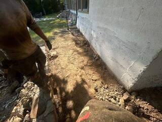 Piers Installed, Soil Replaced