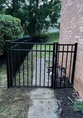 48" Classic / Commercial Grade / 3 Rail / Flush Bottom Black Aluminum Fence.
