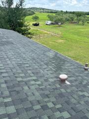 New laminated shingles in Emerald Green
