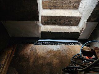 During TrenchDrain Install