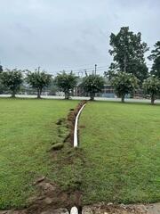 Exterior Drainage Line Installation - Hillcrest Baptist Church, Raleigh, NC