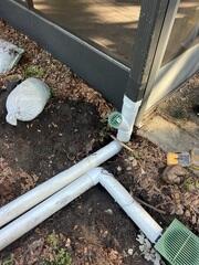 Buried Downspout Installation