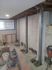 Beams installed
