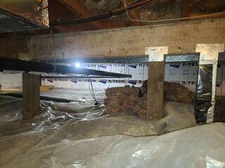Before We Fixed It: A Thin, Overly Loose Crawl Space Liner With Collapsing Insulation