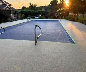 Pool Deck After Transformation - Sunset View