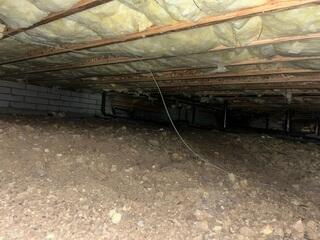 Before Crawlspace Encapsulation - Exposed Dirt Floor in Prescott, AZ