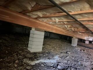 Crawlspace with Moisture Concerns Before Encapsulation in Prescott, AZ
