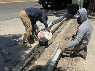 Pouring Concrete Support