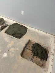 Restoring cement over pier access points