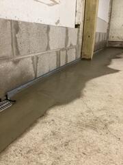 WaterGuard Installation Along the Basement Perimeter
