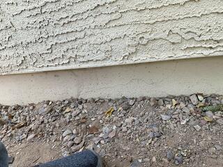 Hairline diagonal crack - stem wall foundation in Queen Creek, AZ