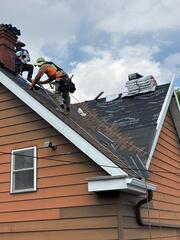 New shingles being installed