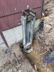 Push Piers Driven into Soil