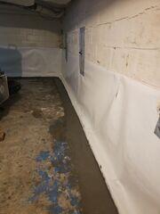 Another angle of the drainage system