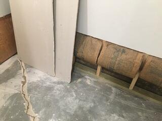 Lower Corner of Basement Before Repair