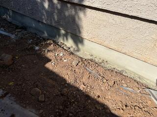 Glendale AZ side yard - stem wall foundation inspection