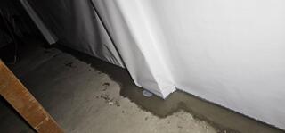 Previously nasty walls are now properly waterproofed, clean, and permanent additions to the basement.