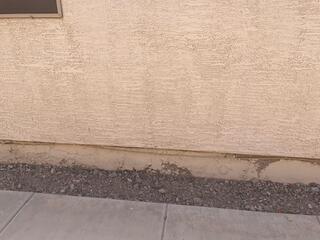 Pre‑repair baseline along side yard - stem wall foundation (Before)
