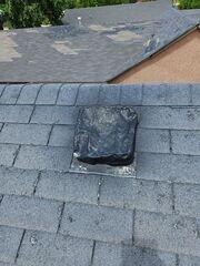 Hail damage to the vent.