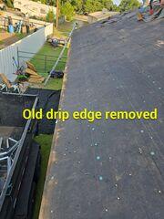 Removal of the old drip edge.