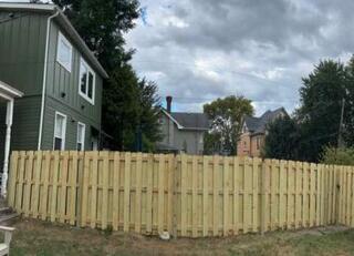 6' Shadowbox Natural Pressure Treated Wood Fence/ (1) 4' gate / (1) 5' gate