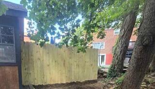 6' Privacy Natural Pressure Treated Wood Fence/ (1) 4' gat