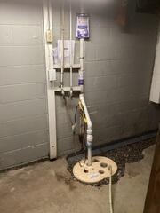 New Closed System Sump Pump Installed