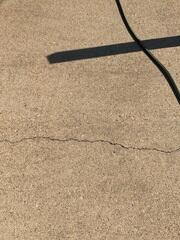 Hairline Concrete Crack Before Repair - Lakeland, TN