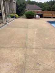 Stabilized Pool Deck Surface After Repair - Lakeland, TN