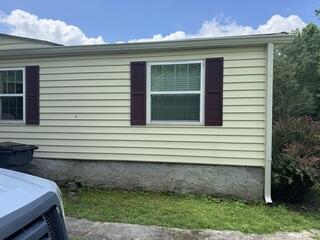 Gutters on front section of house