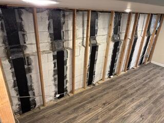 CarbonArmor was applied to the walls to stabilize the wall.