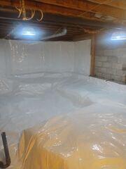CleanSpace© Installation On Basement Walls and Floors