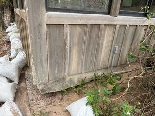 The underlying soil beneath this corner of the home had eroded over time, creating a lack of stability for the foundation.