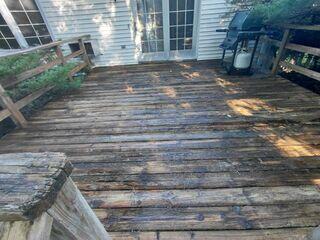Deck after moss removal